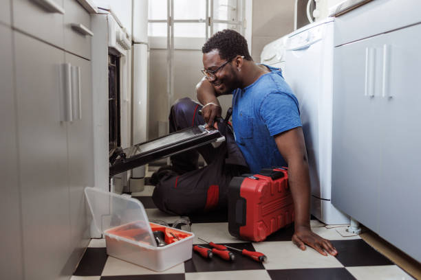 Professional wall oven service in modern kitchen